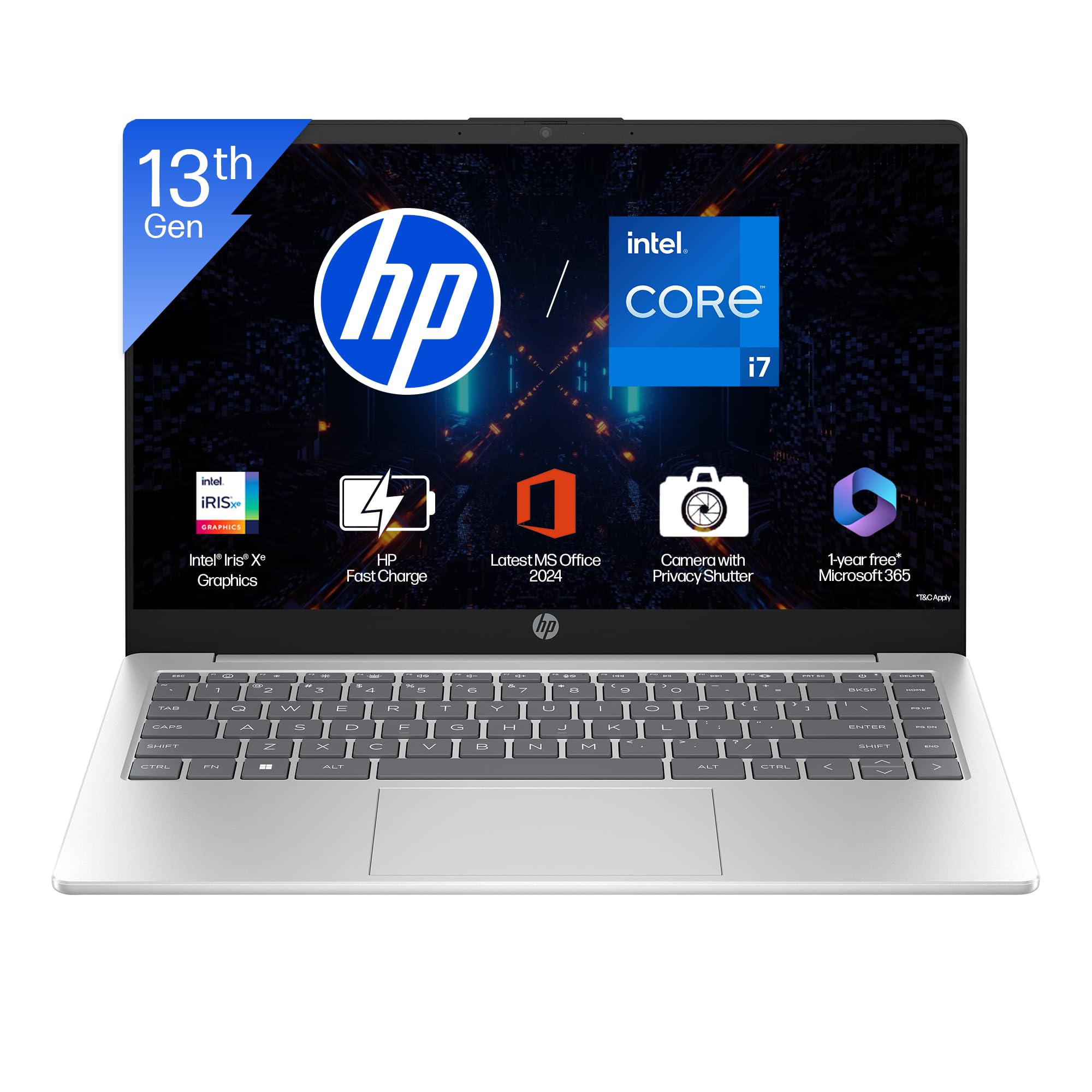 HP 15, 13th Gen Intel Core i7-1355U (16GB DDR4, 512GB SSD
